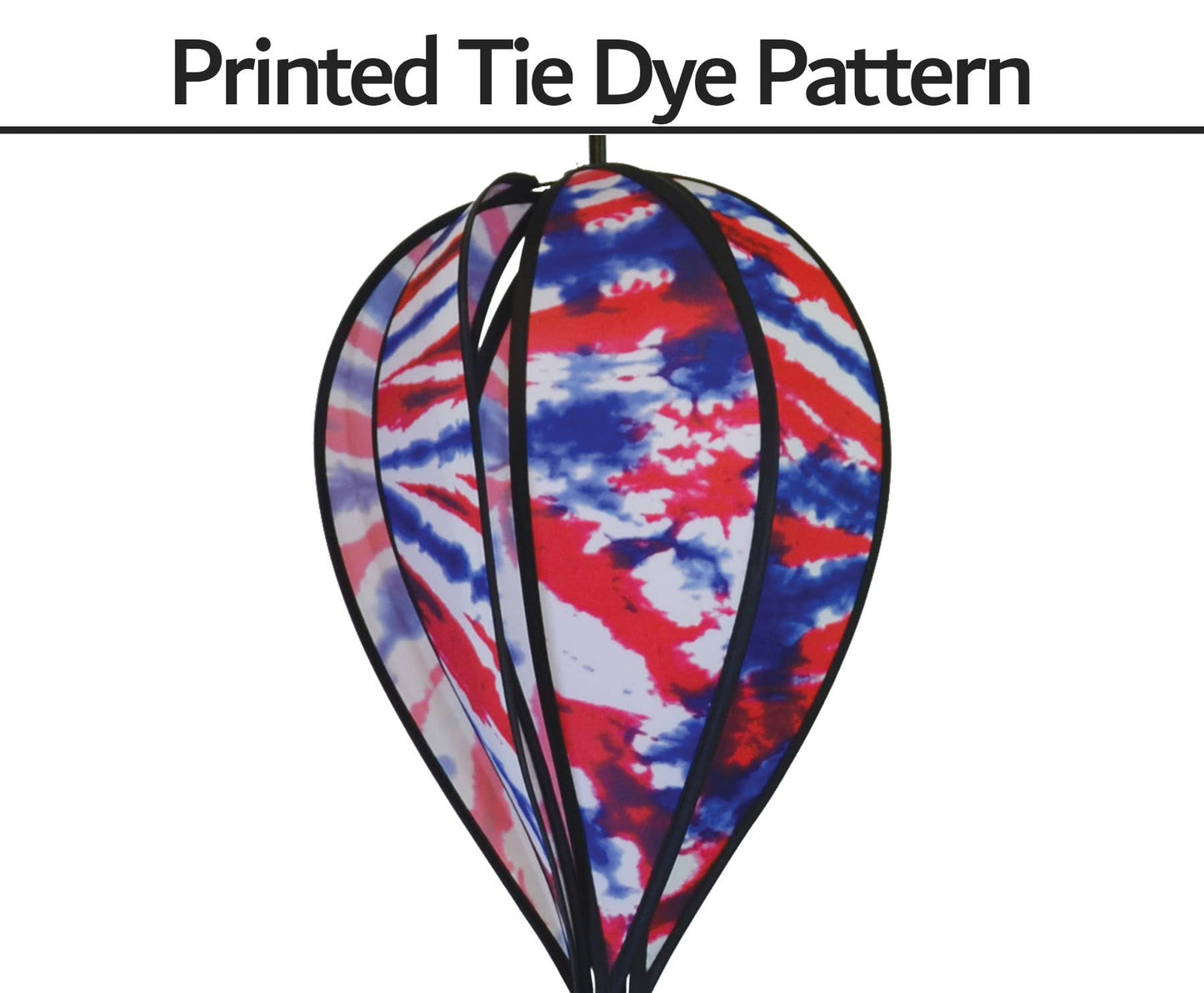 Red, White and Blue Tie Dye 6 Panel Hot Air Balloon