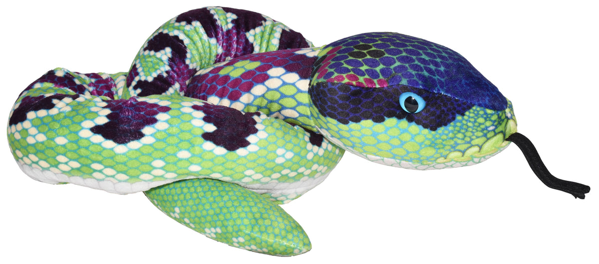 Snake Green Purple Stuffed Animal 54"