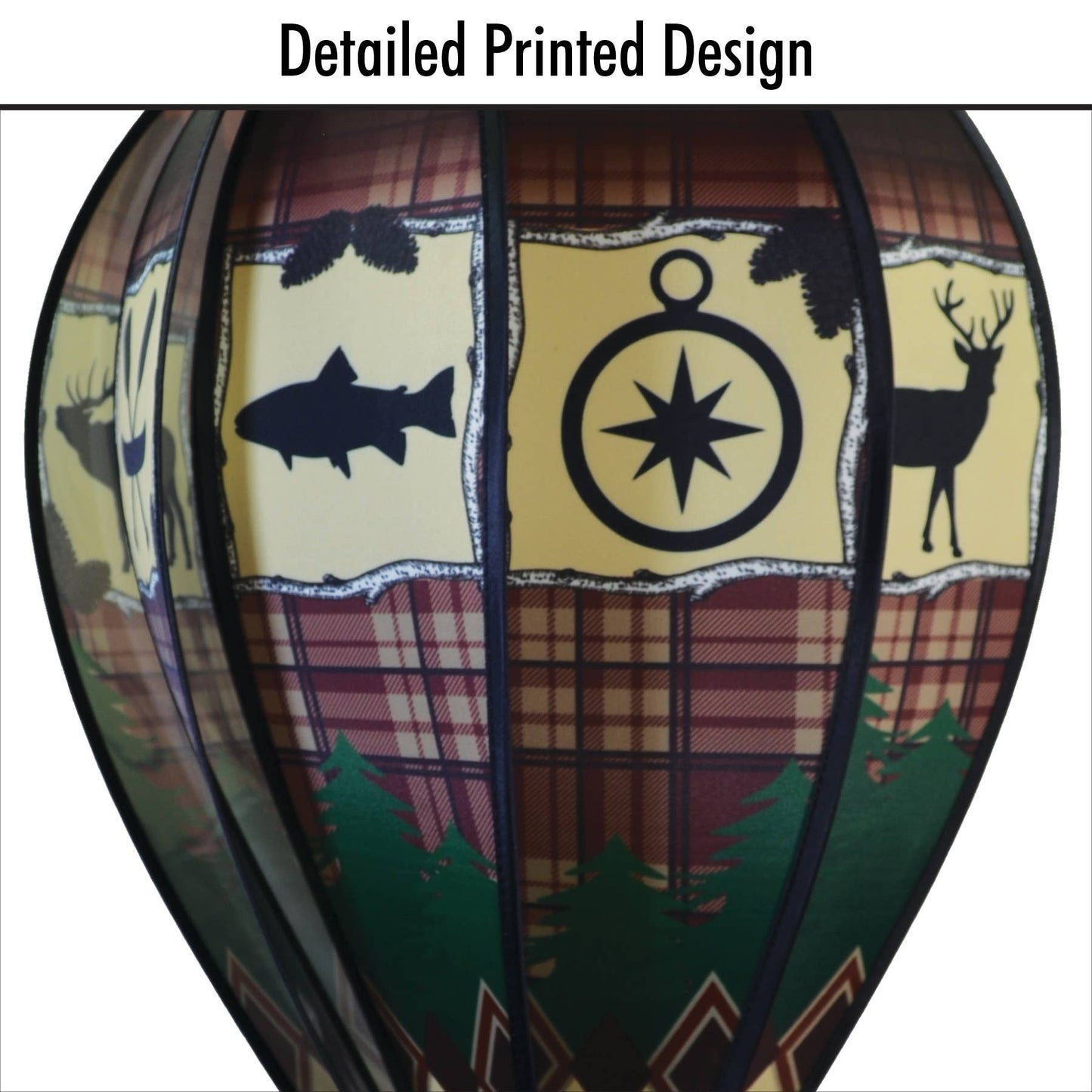 Rustic Lodge 10 Panel Hot Air Balloon Spinner