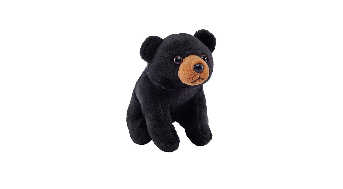 Pocketkins-ECO-Black Bear Stuffed Animal 5"