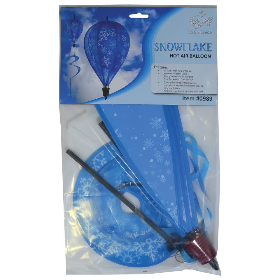 Snowflakes 6-Panel Hot Air Balloon
