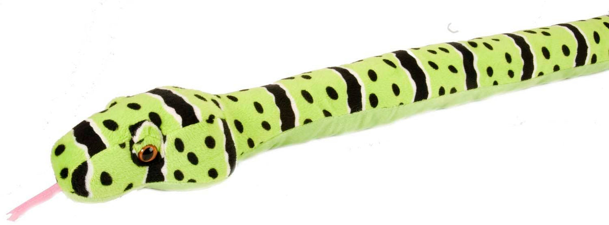 Snake Green Rock Rattle Stuffed Animal 54"
