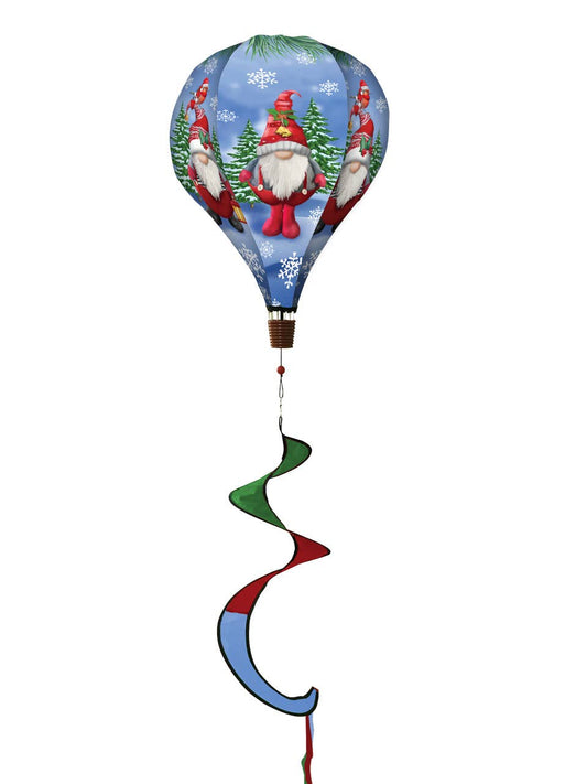 Winter Gnomes Deluxe Hot Air Balloon Spinner