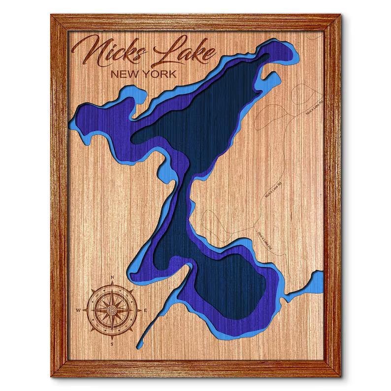 Nicks Lake, New York Depth Map