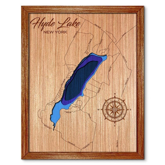 Hyde Lake, New York Depth Map