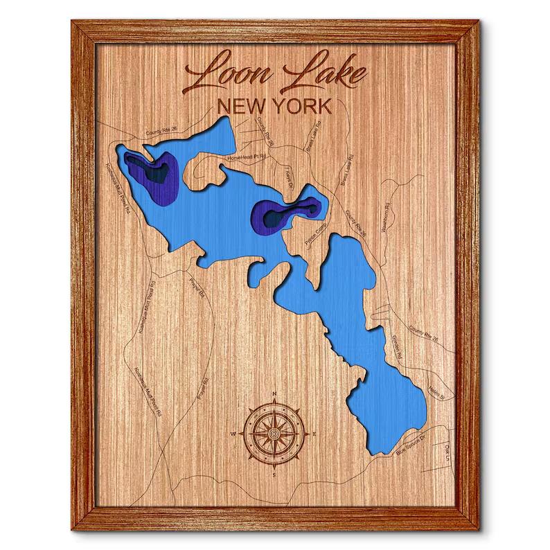 Loon Lake in Vermontville, New York Depth Map