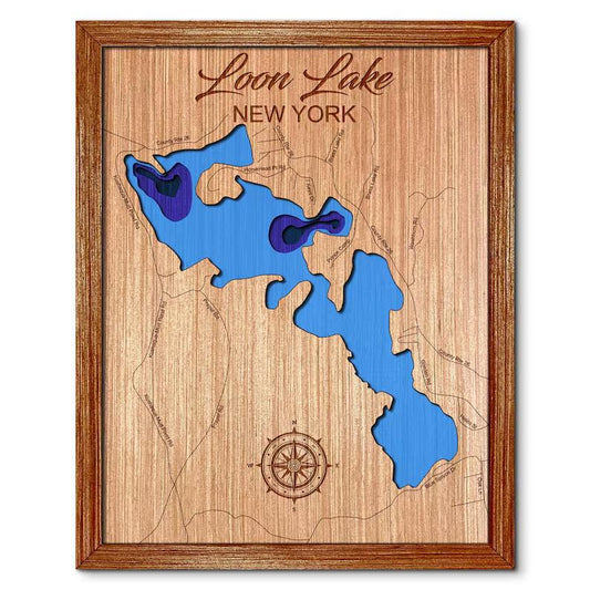 Loon Lake in Vermontville, New York Depth Map