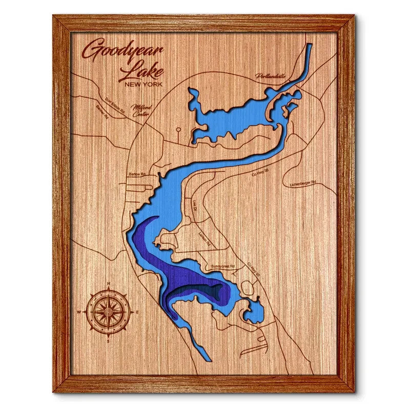 Goodyear Lake, New York Depth Map