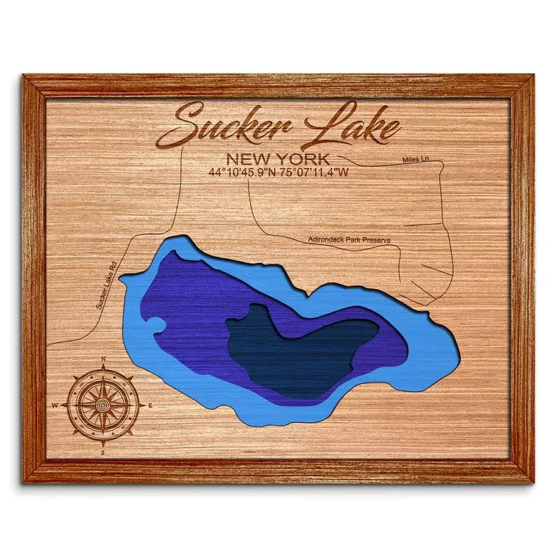 Sucker Lake, New York Depth Map