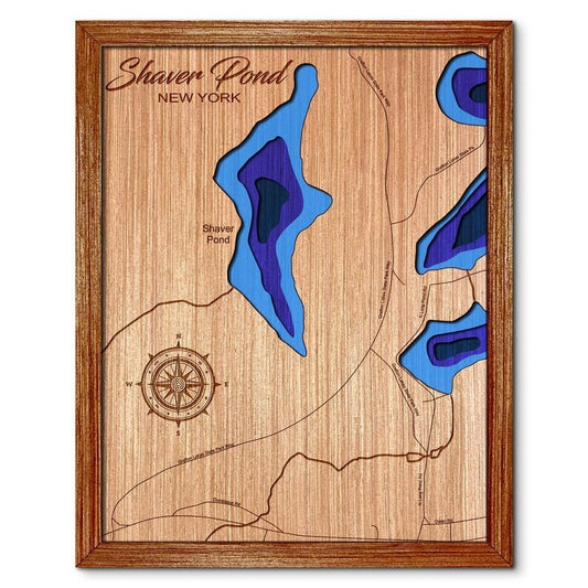 Shaver Pond in Grafton, New York Depth Map