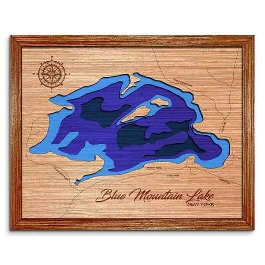 Blue Mountain Lake, New York Depth Map