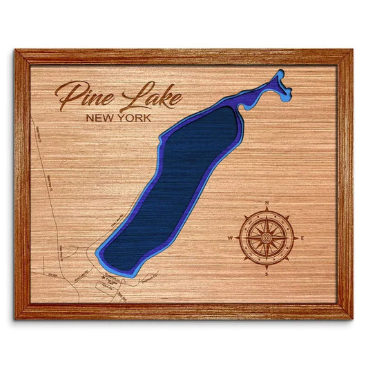 Pine Lake, Caroga New York Depth Map