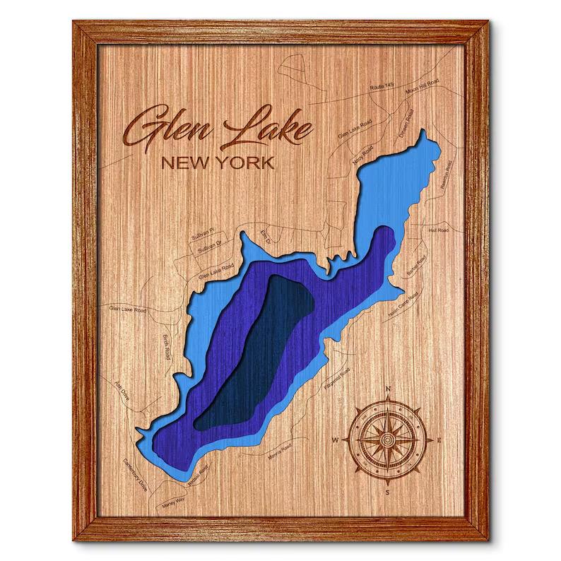 Glen Lake, New York Depth Map