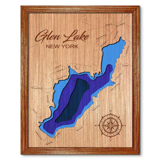 Glen Lake, New York Depth Map