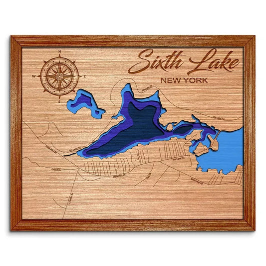 Sixth Lake(Fulton Chain of Lakes), New York Depth Map