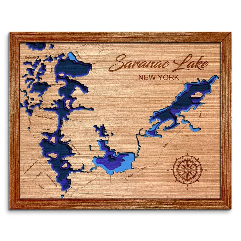 Saranac Lake, New York Depth Map