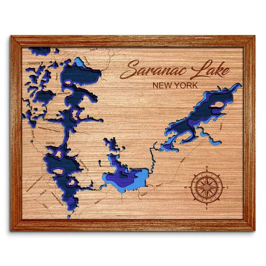 Saranac Lake, New York Depth Map