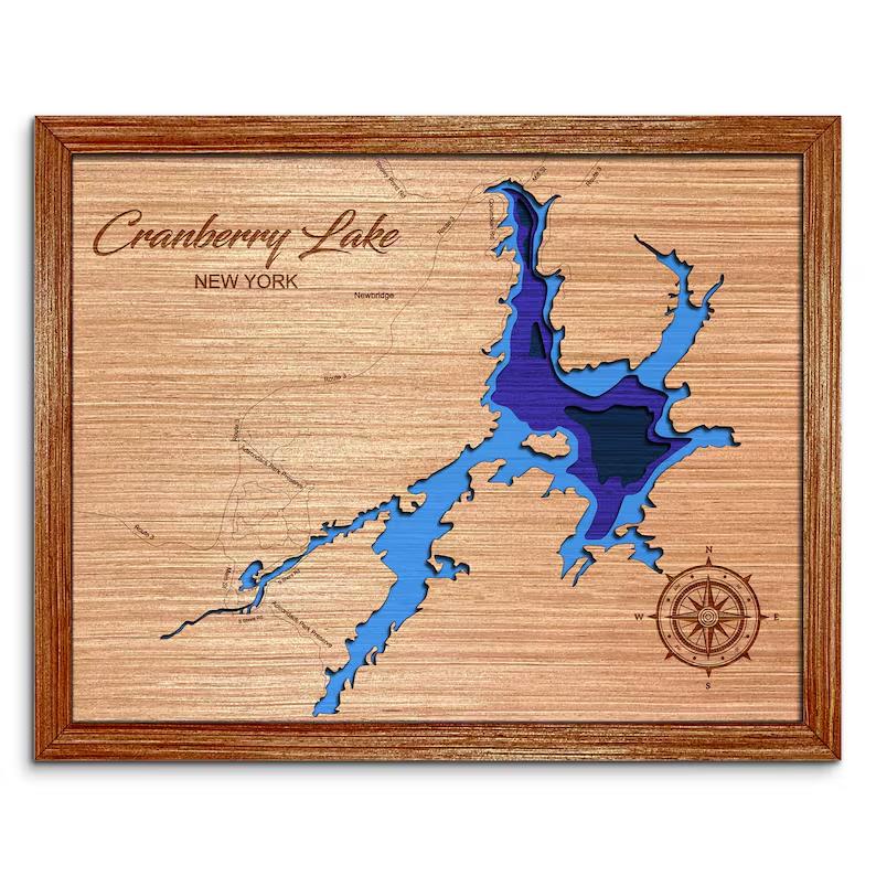 Cranberry Lake, New York Depth Map