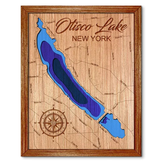 Otisco Lake, New York Depth Map