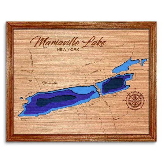 Mariaville Lake, New York Depth Map