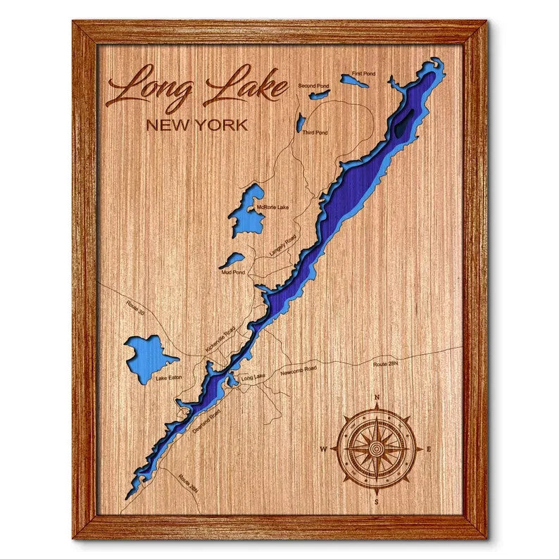 Long Lake, New York Depth Map