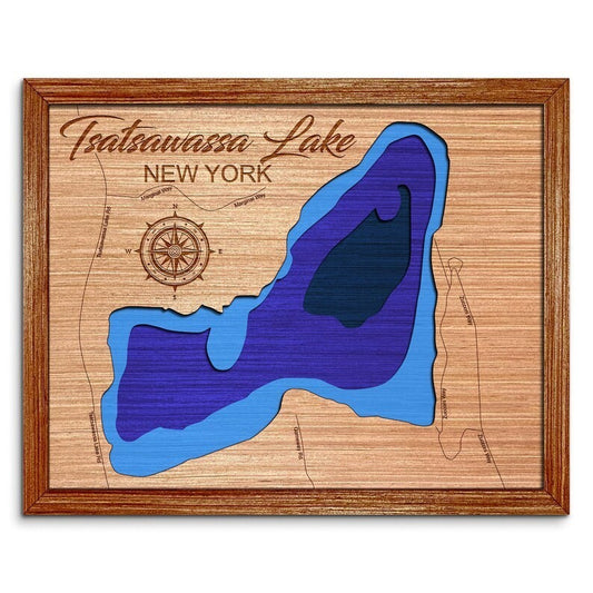 Tsatsawassa Lake, New York Depth Map