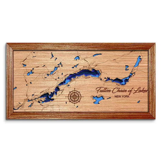 Fulton Chain of Lakes, New York Depth Map
