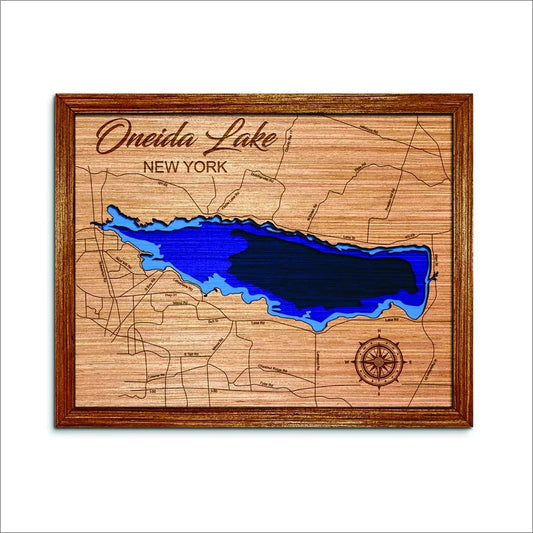 Oneida Lake, New York Depth Map
