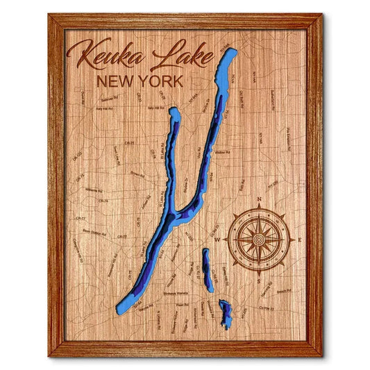Keuka Lake, New York Depth Map