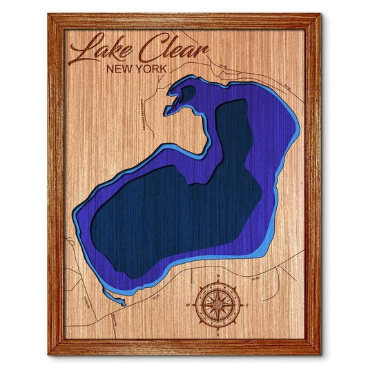 Lake Clear, New York Depth Map