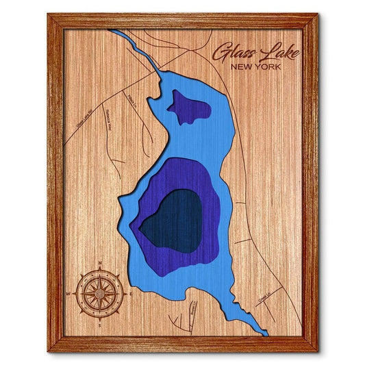 Glass  Lake, New York Depth Map