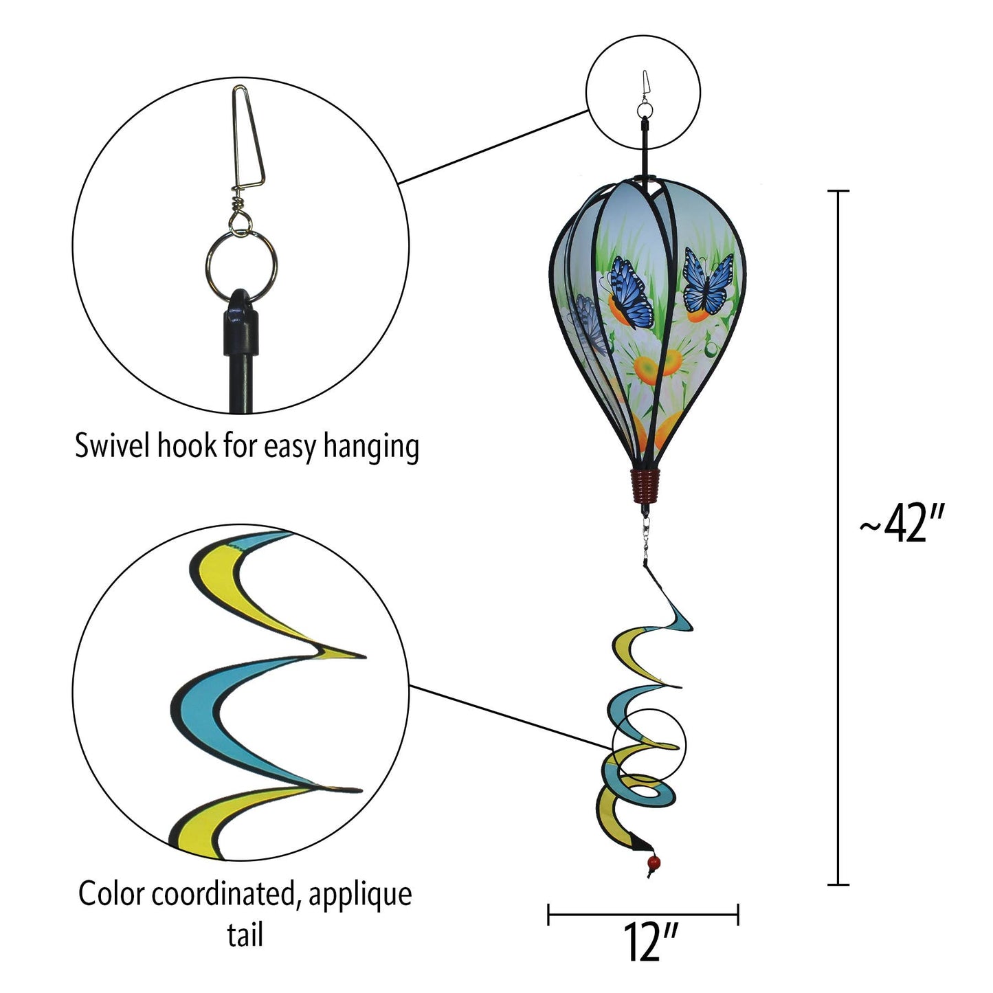 Blue Butterfly Hot Air Balloon
