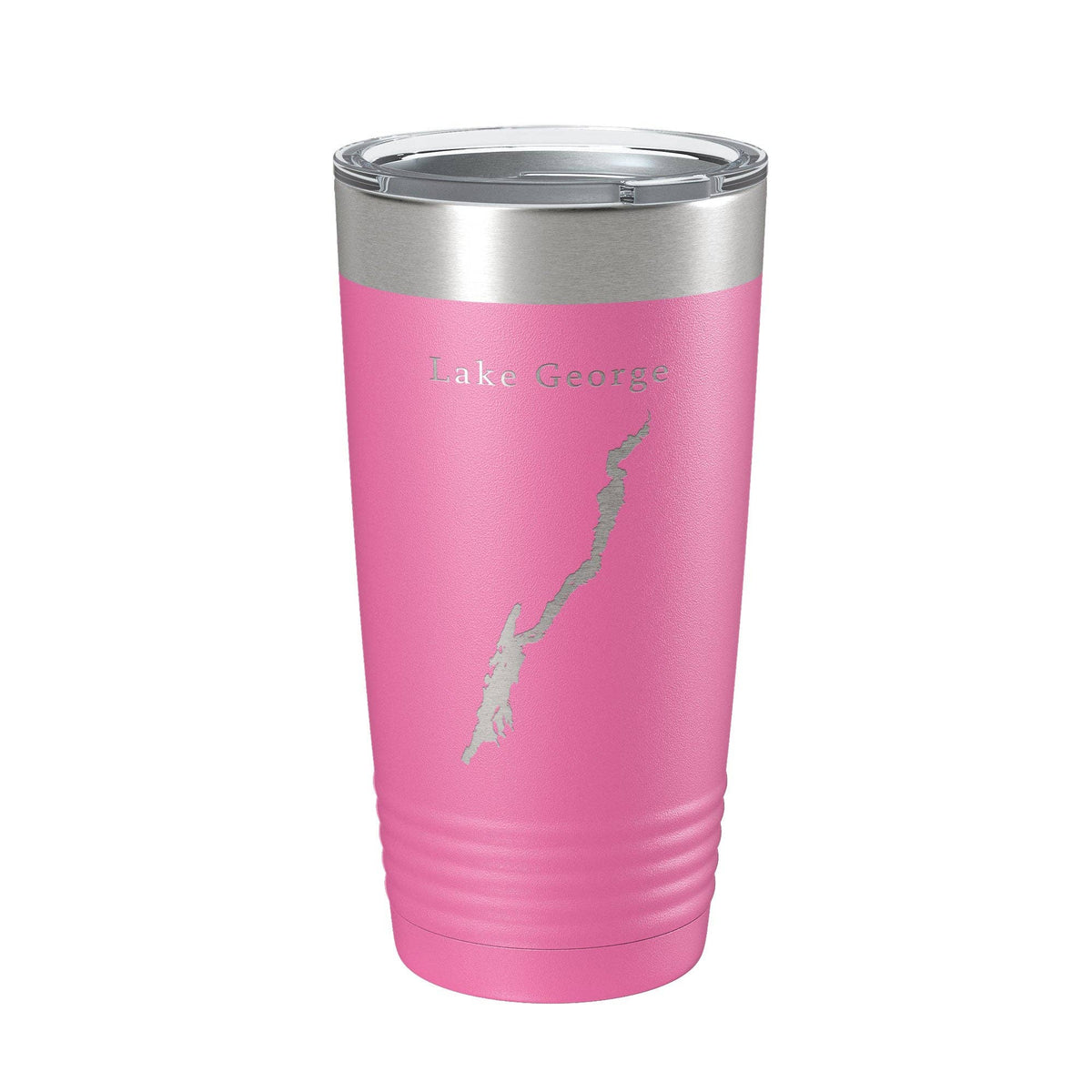Lake George Map Tumbler Travel Mug Insulated Laser Engraved Coffee Cup New York 20 oz