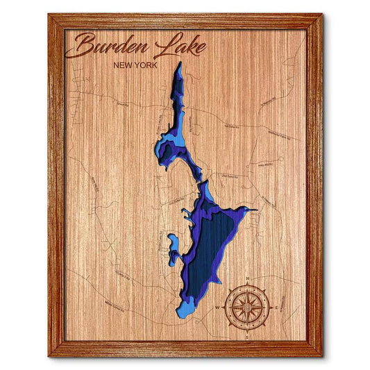 Burden Lake, New York Depth Map