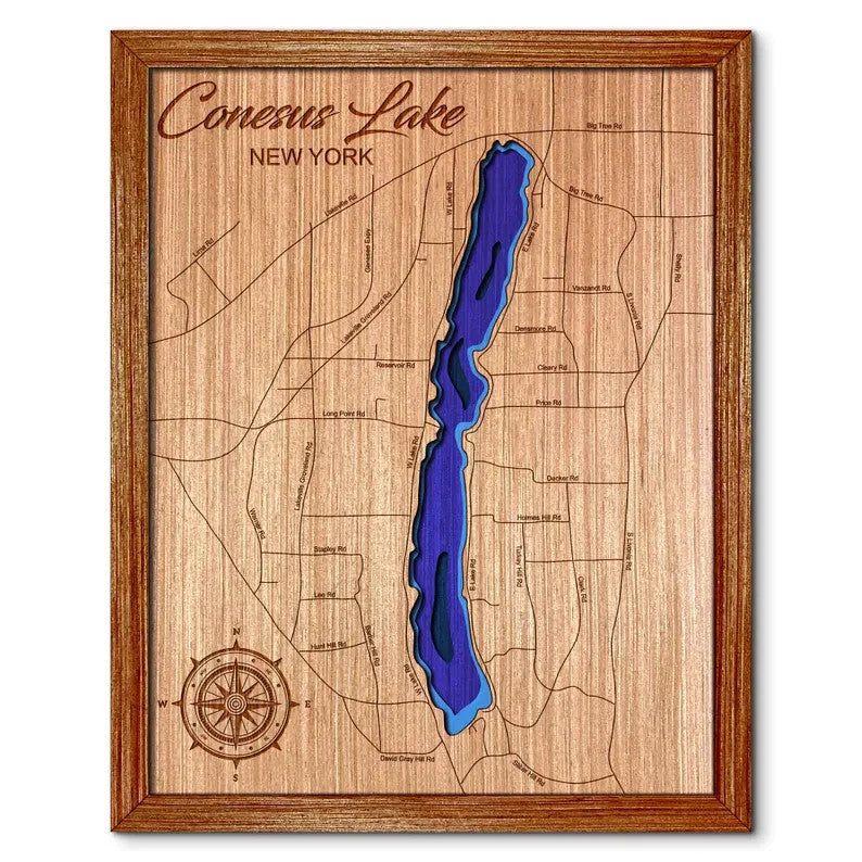 Conesus Lake, New York Depth Map