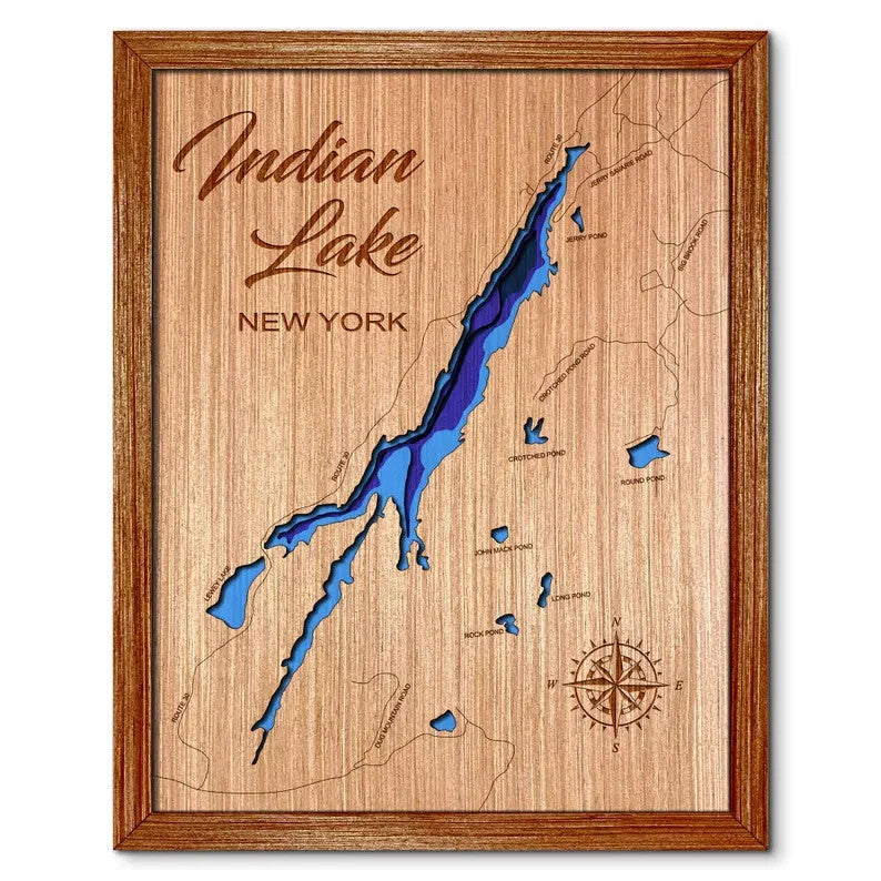 Indian Lake, New York Depth Map