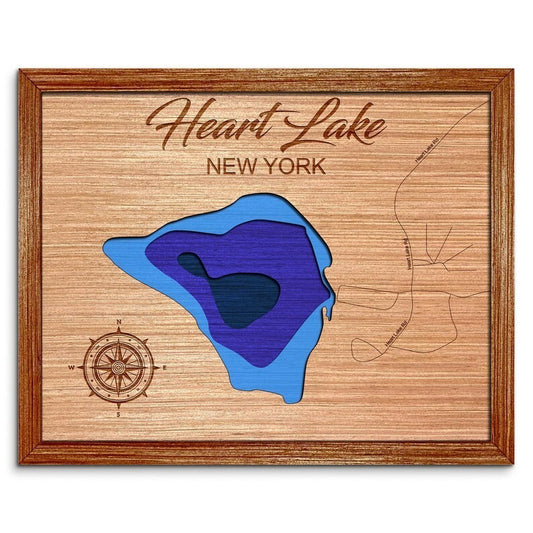 Heart Lake, New York Depth Map