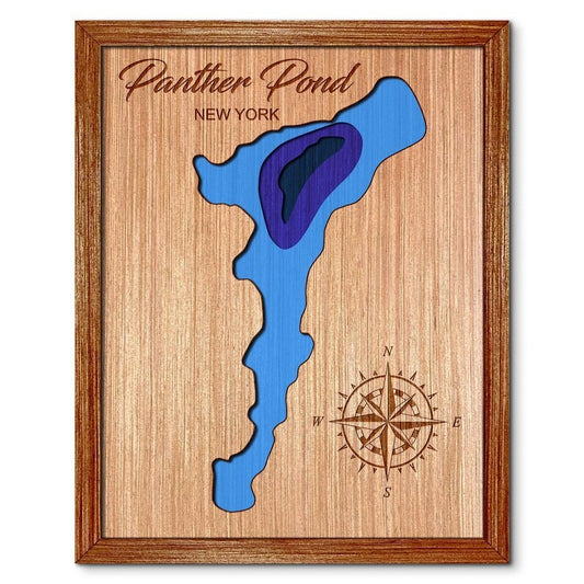 Panther Pond in Lewis, New York Depth Map