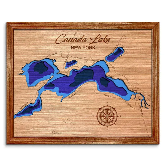 Canada Lake, New York Depth Map