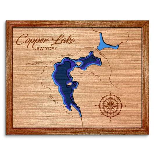 Copper Lake, New York Depth Map -