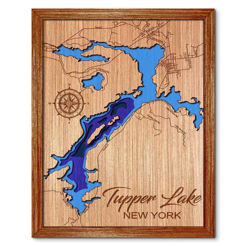 Tupper Lake, New York Depth Map