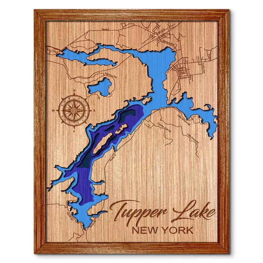 Tupper Lake, New York Depth Map