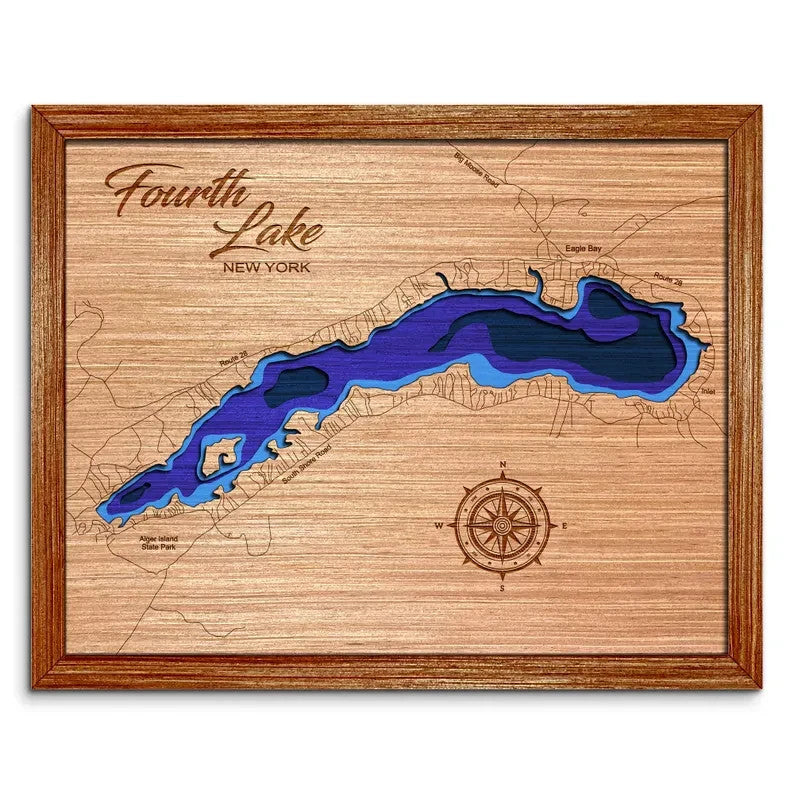 Fourth Lake, Fulton Chain of Lakes New York Depth Map