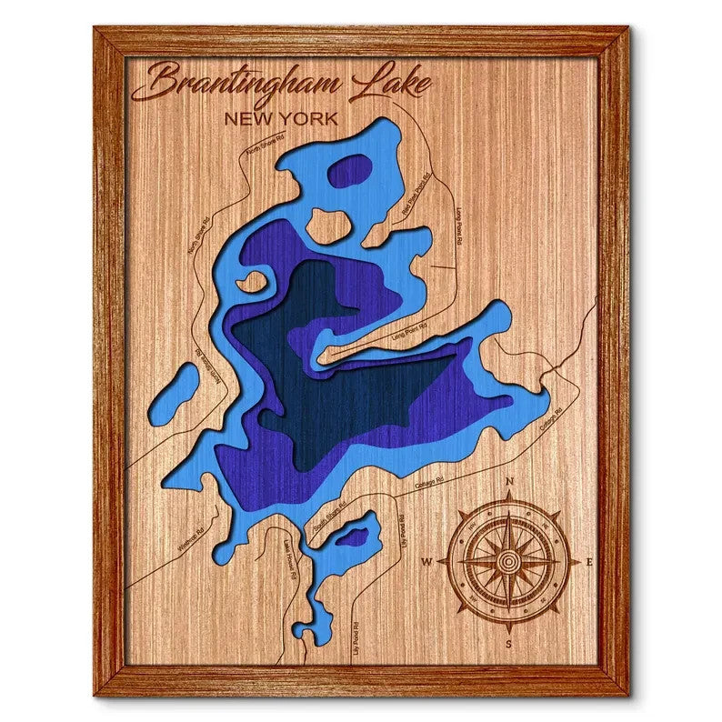 Brantingham Lake, New York Depth Map