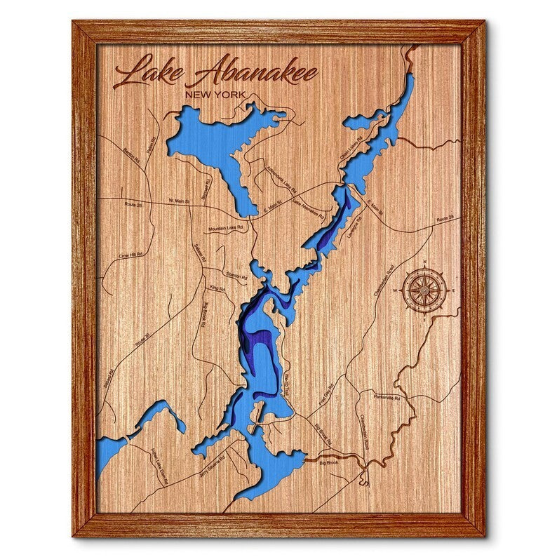 Lake Abanakee, New York Depth Map