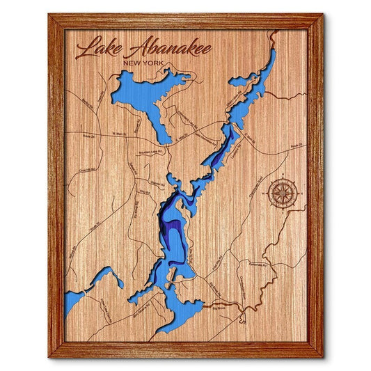 Lake Abanakee, New York Depth Map