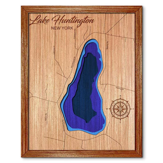 Lake Huntington, New York Depth Map -