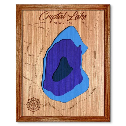 Crystal Lake, Rensselaerville New York Depth Map