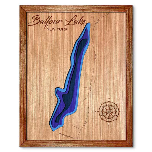 Balfour Lake, New York Depth Map