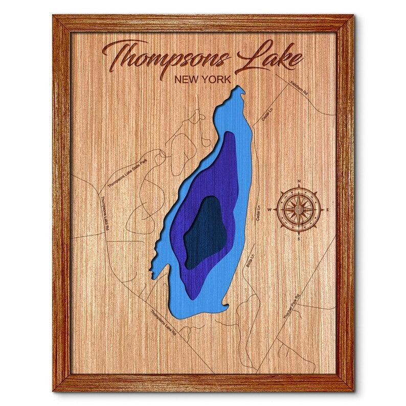Thompsons Lake, New York Depth Map